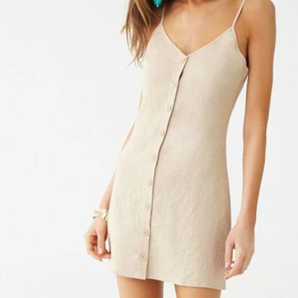 Forever 21 Linen-Blend Cami Dress
